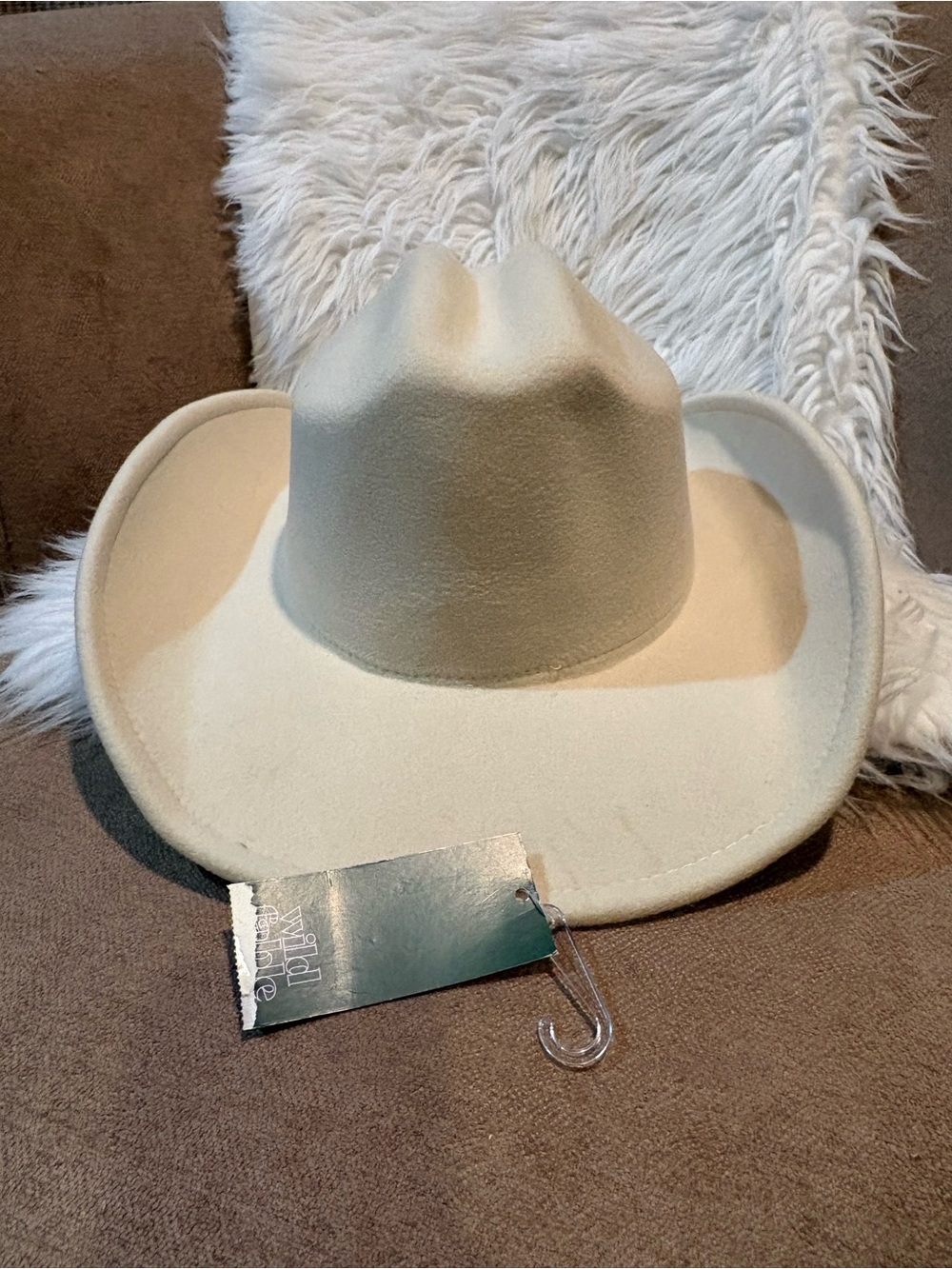 Wild Fable Cream Butterfly Felt Cowboy Hat - Picture 6 of 6